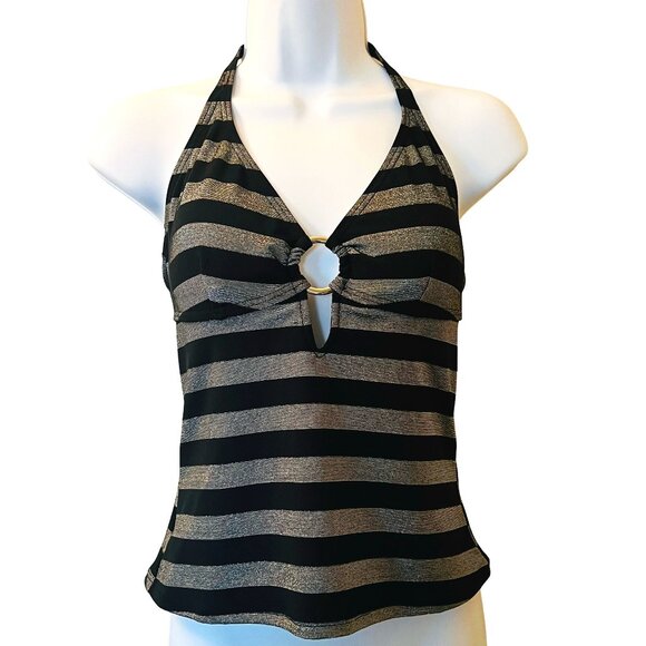 Ocean Dreams Other - VTG Ocean Dream Metallic Striped Tankini Top